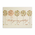 Golden Thanksgiving Trees Thanksgiving Card - Ecru Unlined Fastick  Envelope